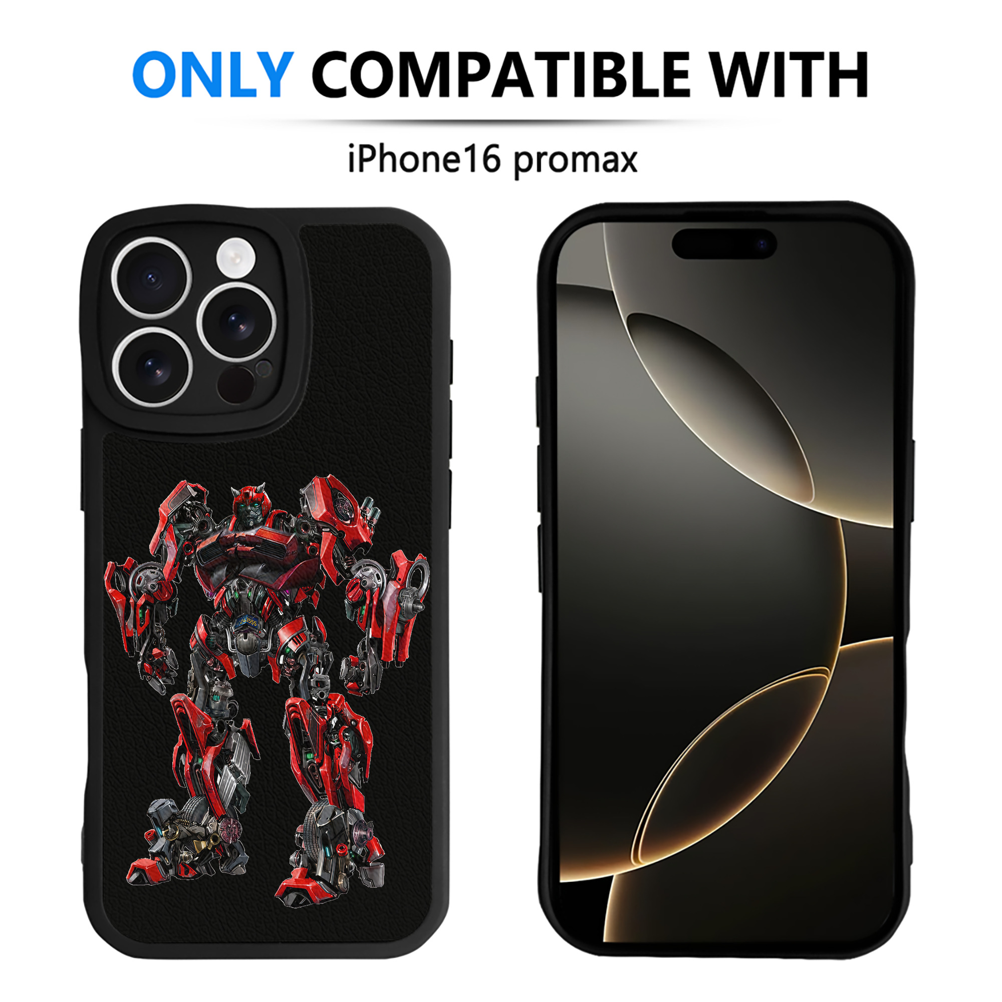 （画像用） Transformers トランスフォーマー 【iPhone 16シリーズ対応】シリコンスマホケース（レザー調） 材質：シリコン